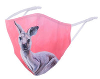 Kangaroo mask in Pink - Maskit Masks - double layer cotton mask - each mask comes with 3 x 2.5PM Filters