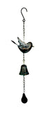 Dark Brown Colour Bird with bell chime on a chain