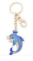 Blue Dolphin Diamond Bling keyrings
