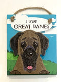 Pet Pegs - I love Great Danes - magnet or hanging note clip