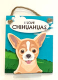 Pet Pegs - I love Chihuahua - magnet or hanging note clip