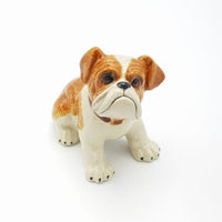 Ceramic bulldog sitting