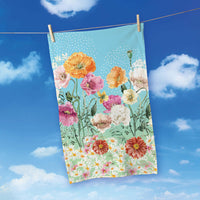 100% Cotton Tea Towels - Summer Poppies