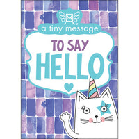 To say hello - A Tiny Message in each box. Meaningful messages in miniature form to feed the heart, mind, body and soul. The stunning outer sleeve slides off to reveal a beautifully designed 3D shadow box