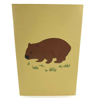 Wombat 3D Pop Up Card