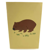Wombat 3D Pop Up Card