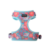 Floral Harness in Colours Sky Blue with Pink flauna