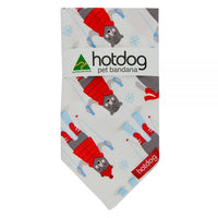 Hot Dog Bandana - Xmas Frosty Snow
