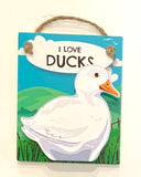 Pet Pegs - I love Ducks - magnet or hanging note clip