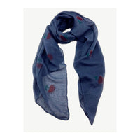 Blue and Red christmas scarf