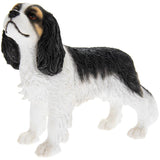 Cavalier King Charles Spaniel Figurine - in Black white and tan colours. By Leonardo Collections