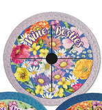 Lisa Pollock Neoprene Wine Glass Coaster - Wine Besties