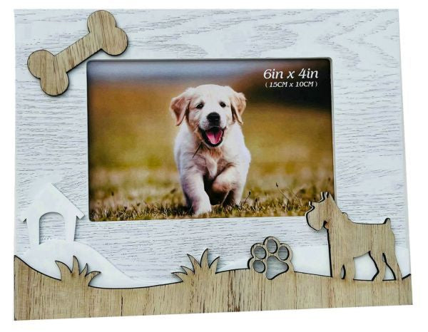 MDF Craft Decorated Photo Frame for Dog or Cat 4"x6"