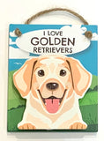 Pet Pegs - I love Golden Retrievers - magnet or hanging note clip