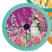 Lisa Pollock Neoprene Wine Glass Coaster - Blush Kookaburra