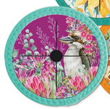 Lisa Pollock Neoprene Wine Glass Coaster - Blush Kookaburra