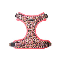 Small Leopard Harness in Colours Pink Apricots and black