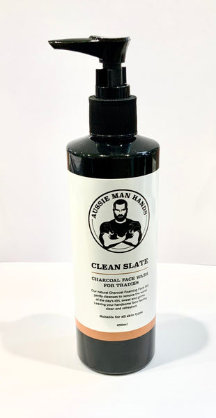 Aussie Man Hands Clean Slate Charcoal Face Wash