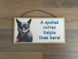 Kelpie Plaque - A Spoiled dog lives here