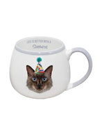 Siamese colourful and quirky Painted Pet Mug range