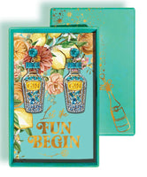 Let the Fun BeGin Blue Gin Bottles- Fashion Earrings by Lisa Pollock