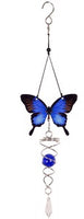 Blue Butterfly Spinner with Blue glass ball
