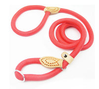 Red Slip Lead - Slip Lead - Heavy duty rope lead good for dog, or  puppy training and correction.  Available in   Small 8mm x 150cm Med 1cm x 150cm Lge 1.3cm x 150cm Xlge 1.6cm x 150cm