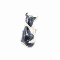 Ceramic Border Collie 8.3 cm x 4cm x 5cm H - Hand crafted and hand painted, size, and colour markings may vary Back side