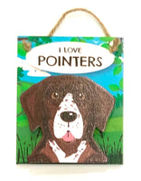 Pet Pegs - I Love Pointers - magnet or hanging note clip