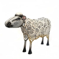 Gorgeous metal sheep with handpainted intricate swirls. Fantastic for any garden.  Product dimensions: 28 x 45 x 10