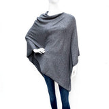 Grey Multiway wearing poncho