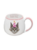 Maine Coon colourful and quirky Painted Pet Mug range