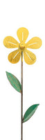 Fun painted metal flowers great to brighten any garden. Available in 3 colours. Yellow Flower