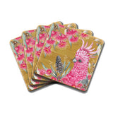 Set 4 Bamboo Coaster Set - Grace Galah