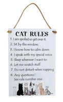 Cat Rules in MDF - 35cm x 24cm 