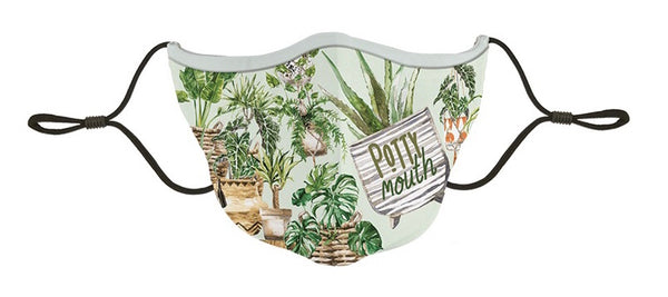 Potty Mouth mask - Beautiful and fashionable face mask. Each mask has adjustable ear loops, and moldable nose wire. They come in 6 different designs.
