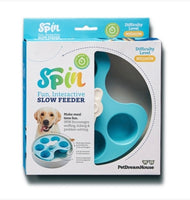 SPIN interactive  Adjustable slow Feeder bowl for Cats and Dogs - Boxed item