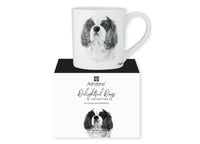 Beautiful Delight dog range by Ashdene in monochrome colours. 12 delightful dogs available. Cavalier King Charles Spaniel