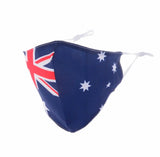 Aussie Flag - Cotton maskit masks comes with 3 PM2.5 filters