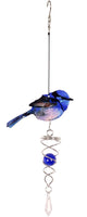 Blue Wren Spinner - Tail Down - Blue Chrystal - 38cm H