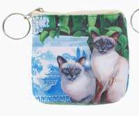Two Siamese cats - coin purse