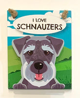 Pet Pegs - I Love Schnauzers - magnet or hanging note clip