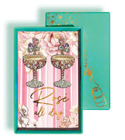 Rose All Day Silver Pink Glasses - Fashion Earrings by Lisa Pollock