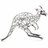 Kangaroo Brooch with cubic zirconia