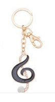 Music note Diamond Bling keyrings