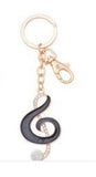 Music note Diamond Bling keyrings