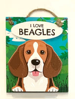 Pet Pegs - I love Beagles - magnet or hanging note clip