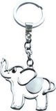 Silver polished elephant Keyring