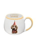 Labradoodle colourful and quirky Painted Pet Mug range