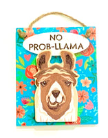 Pet Pegs - No Prob-LLama - magnet or hanging note clip